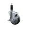 Service Caster 4'' SS Thermoplastic Rubber Swivel 1-1/8'' Expanding Stem Caster with Brake SCC-SSEX20S414-TPRB-TLB-118 - alternate 1